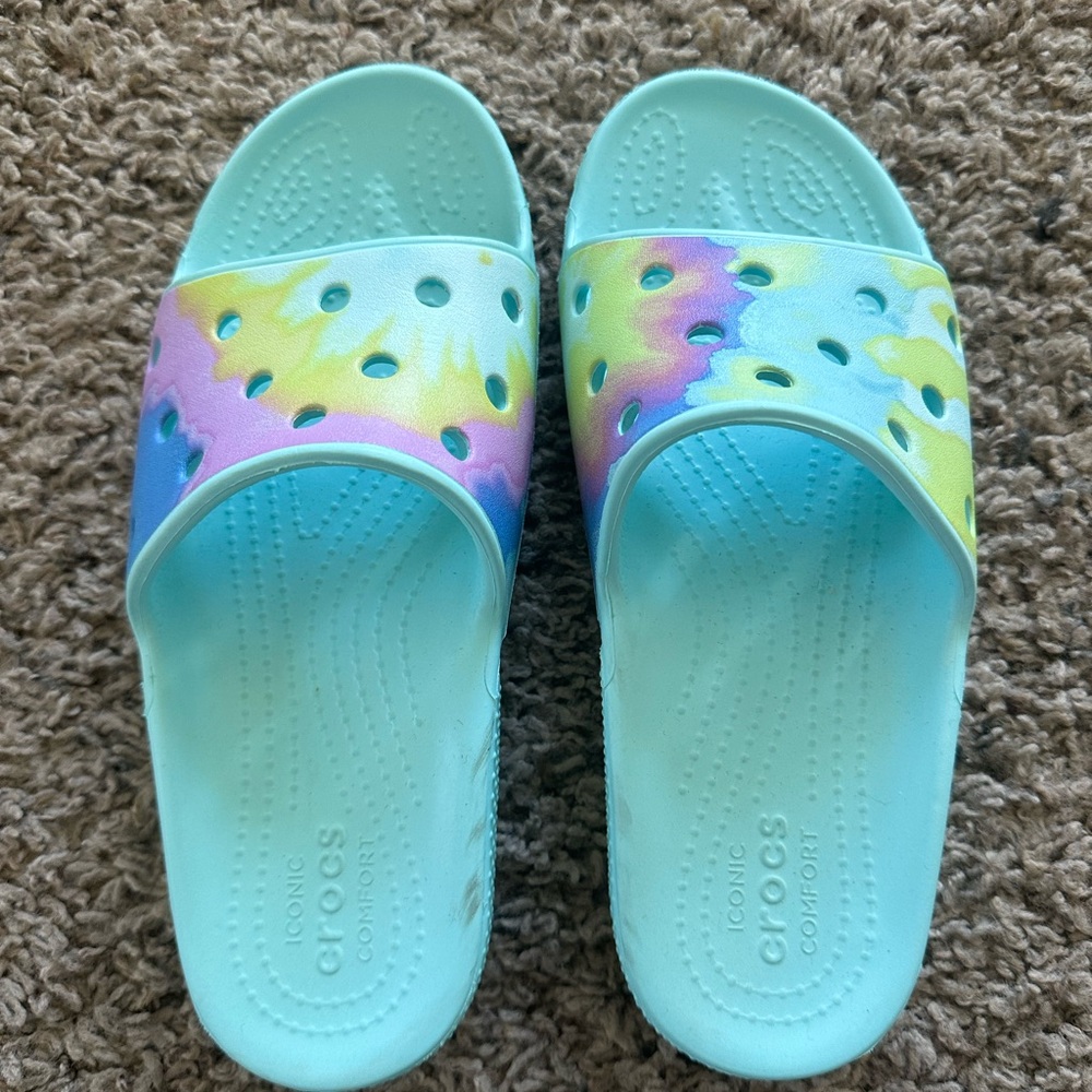 Crocs slides size youth 4